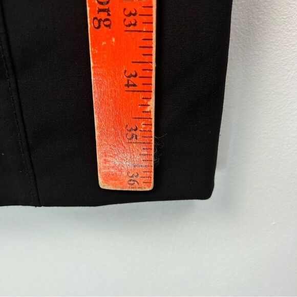 Calvin Klein Ruffle Flutter Sleeve Sheath Dress Black Back Zip Cocktail LBD Sz 4 - Picture 4 of 16